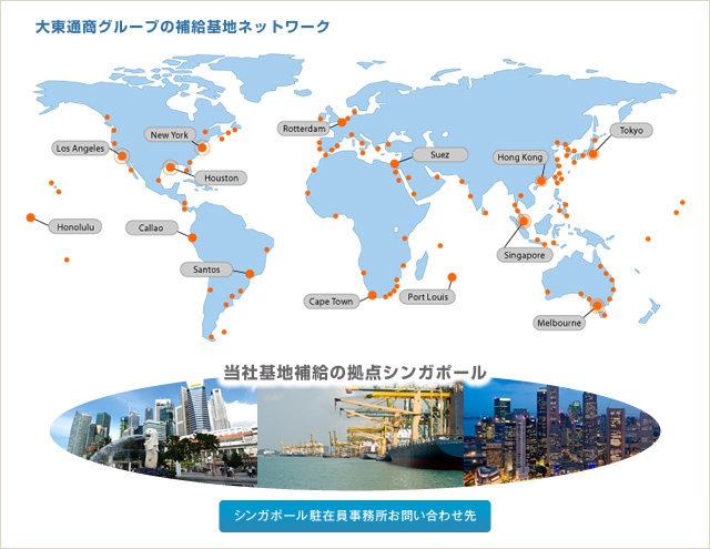 大東通商グループの補給基地ネットワーク