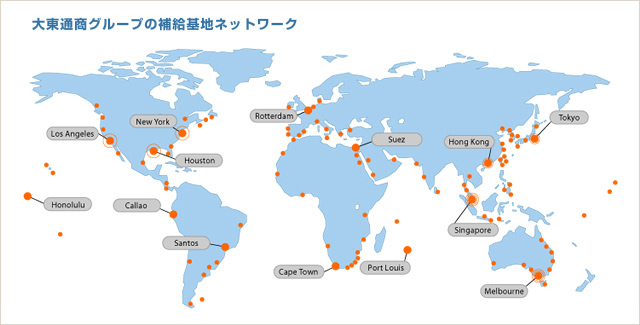 大東通商グループの補給基地ネットワーク